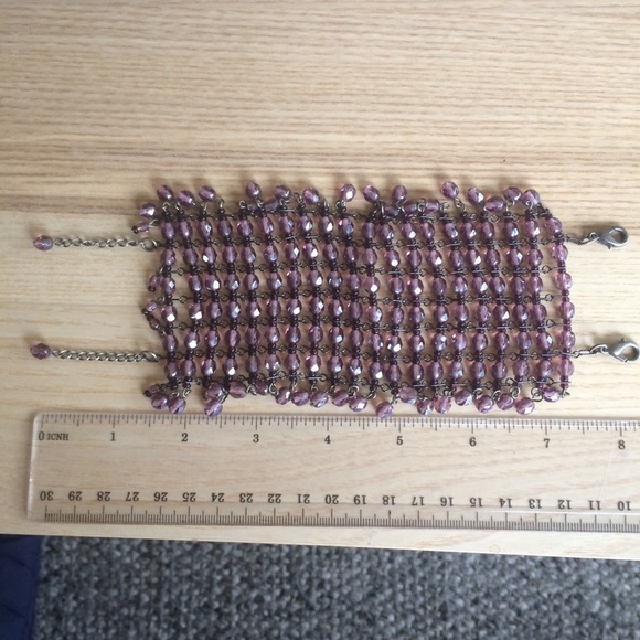 Very pretty light purple beaded bracelet - Picture 3 of 8